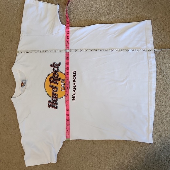 Vintage Hard Rock Cafe Indianapolis White Cotton Tee Shirt Size L - Picture 14 of 14